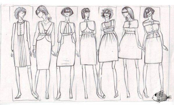 Поэтапный рисунок девушки в полный рост