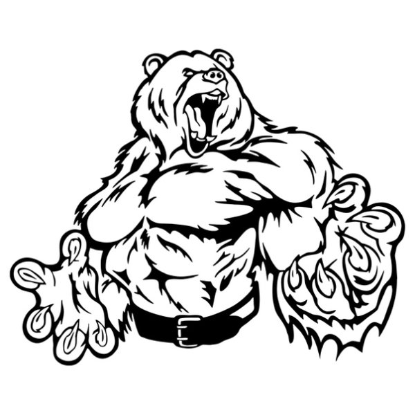 Наклейка медведь