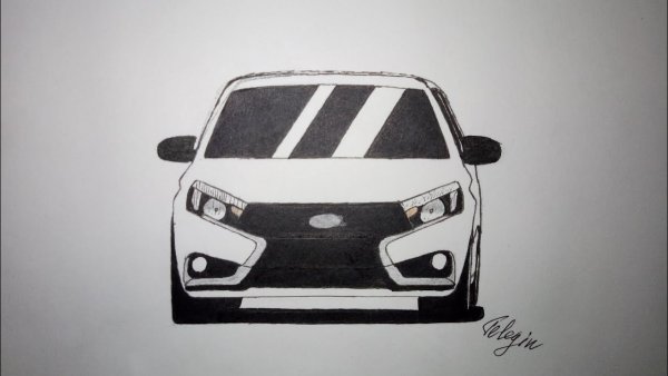 Лада Гранта рисунок спереди
