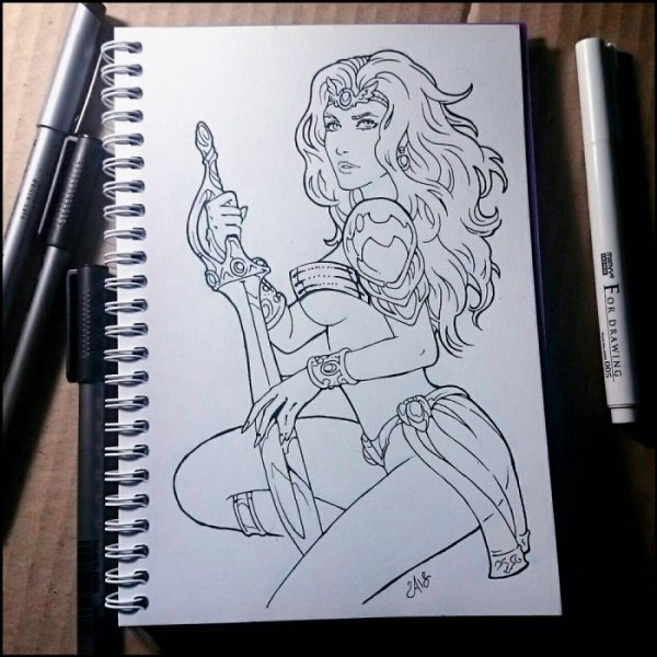 Скетчбук девушки