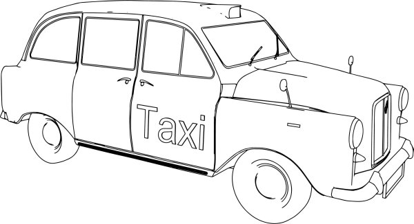 Раскраска такси