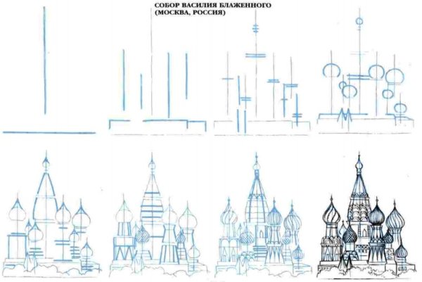 Собор Василия Блаженного рисунок