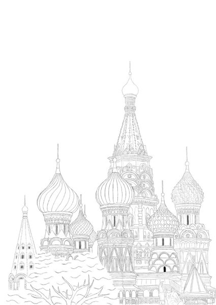 Собор Василия Блаженного контур