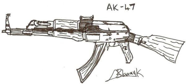 Рисунок автомата АК-47