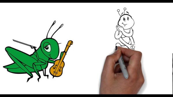Кузнечик раскраска