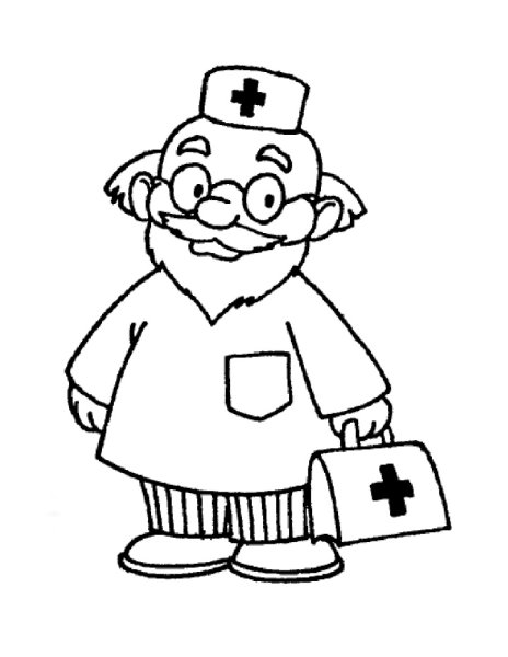 Рисунок доктора Айболита карандашом