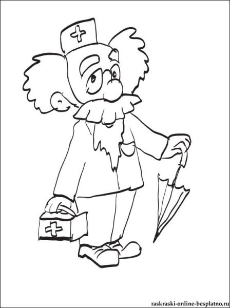 Чуковский корней Иванович раскраски Айболит