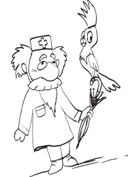 Чуковский Айболит рисунок для детей
