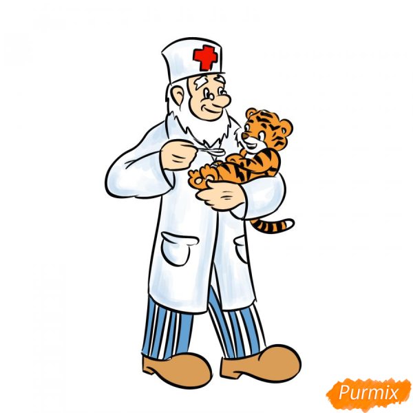 Корней Чуковский доктор Айболит раскраска