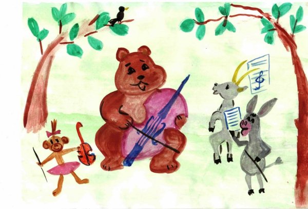 Раскраска к басни Крылова КВА