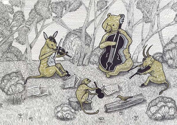 Иллюстрация к басне Крылова квартет