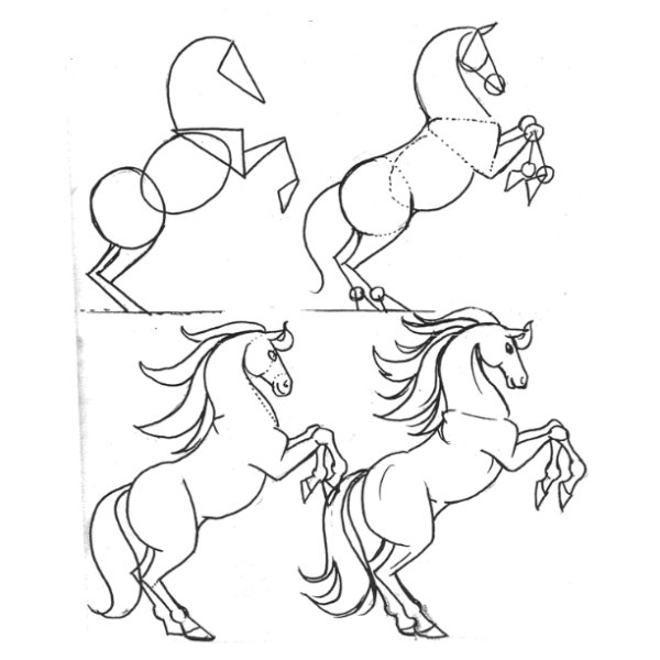 Как рисовать лошадь