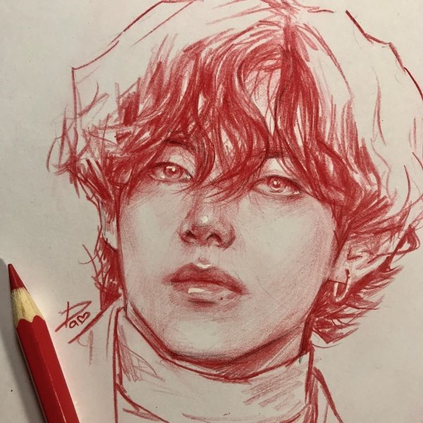 Раскраска тэхён из BTS