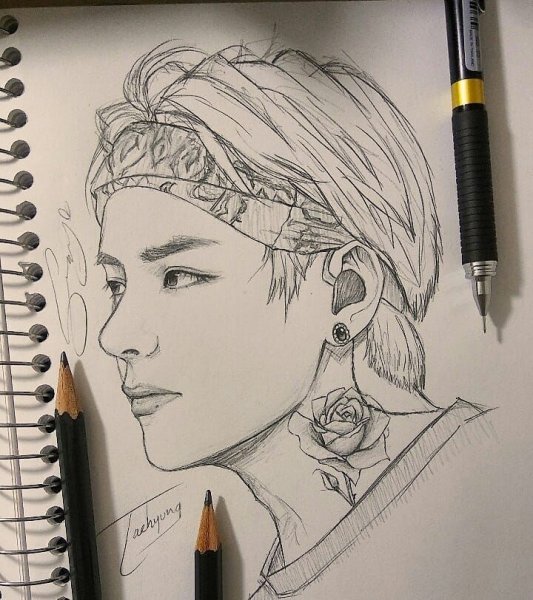 Губы Чимина из БТС рисунок