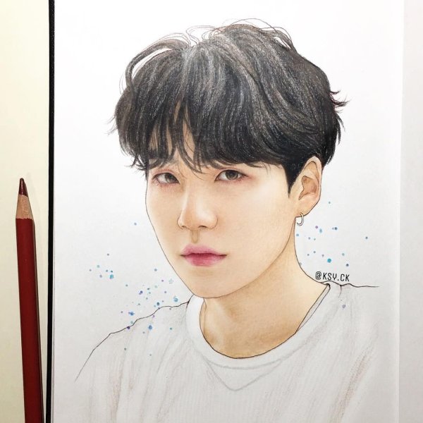 БТС зарисовки тэхён