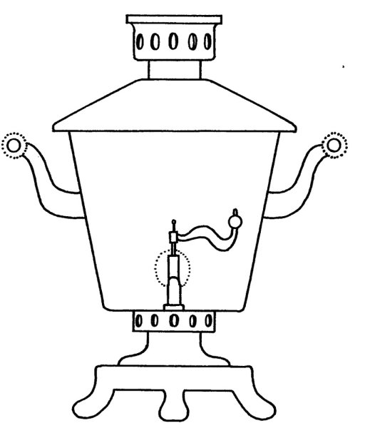 Самовар раскраска для малышей