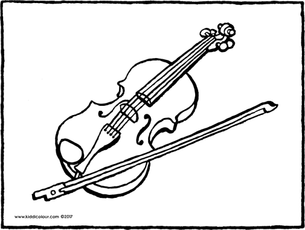 Скрипка раскраска