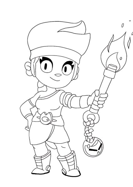 Раскраски Амбер БРАВЛ старс