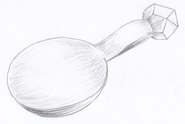 Нарисовать ложку карандашом поэтапно