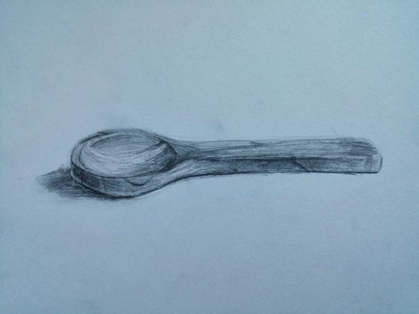 Рисование деревянной ложки