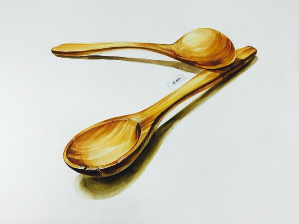 Ложка акварелью