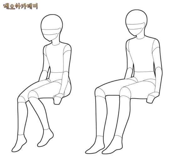 Женщина сидит рисунок