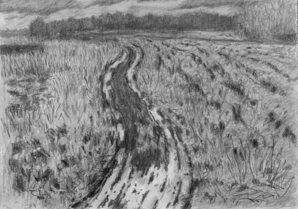 Рисование травы карандашом