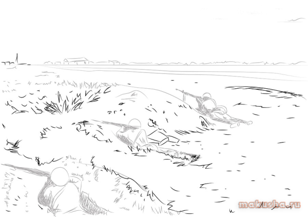 Рисунок на тему степь