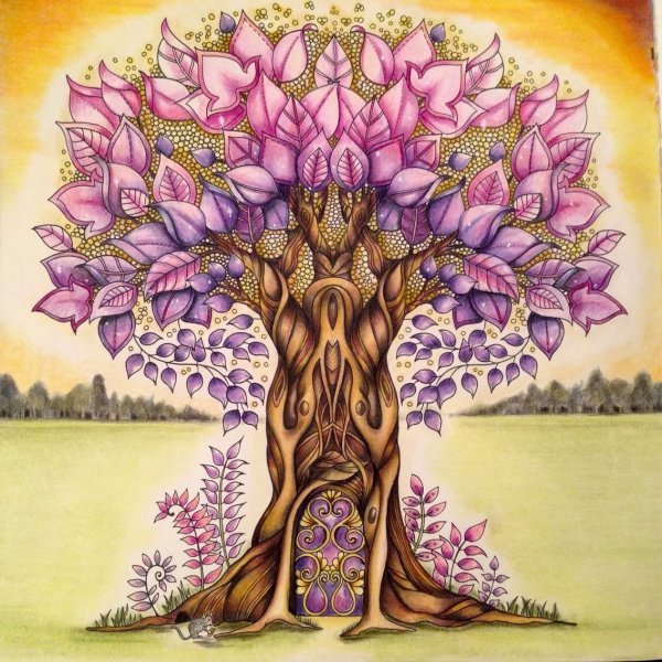 Осеннее дерево раскраска