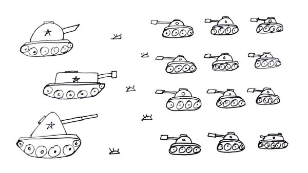 Танк рисунок детский