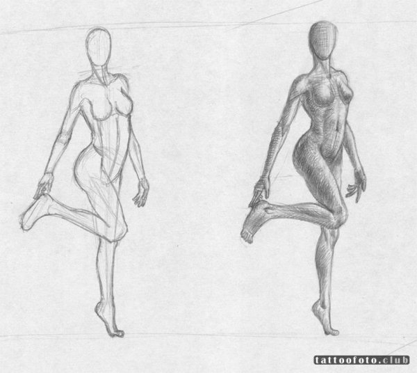 Фигура человека в движении