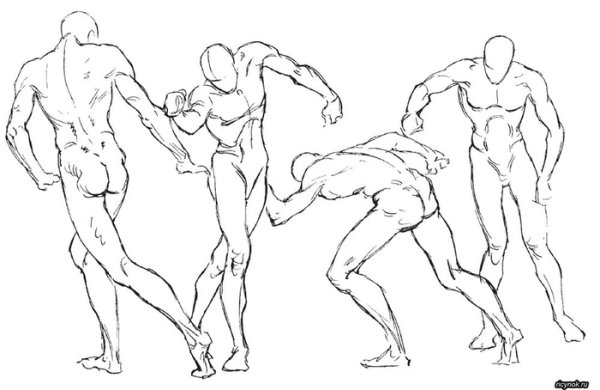 Гимнастика рисунки карандашом