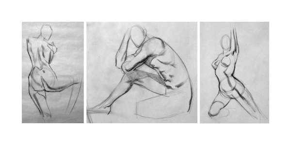 Наброски в разных позах