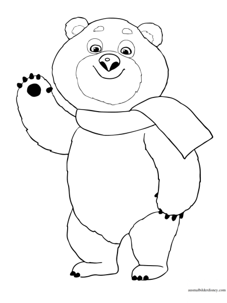 Медведь раскраска