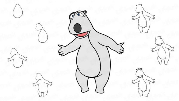 Мишка для срисовывания