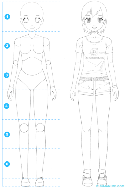 Эскиз женской фигуры для рисования одежды