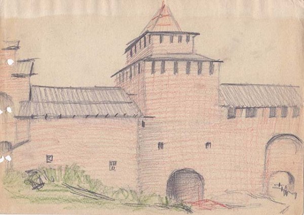 Нижегородский Новгород рисунок Нижегородский Кремль