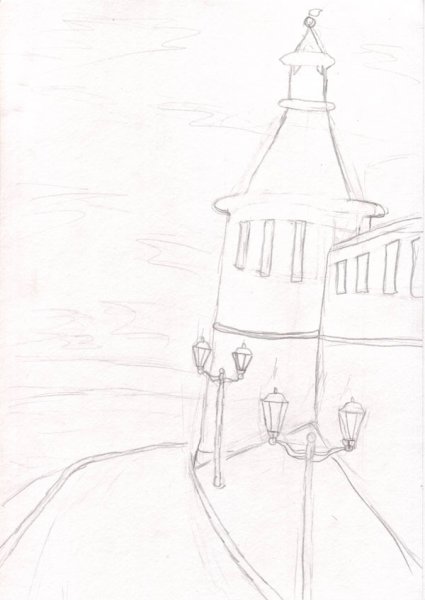 Нижегородский Кремль детский рисунок Нижегородского Кремля