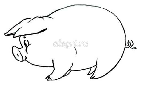 Иллюстрация к басне свинья под дубом раскраски