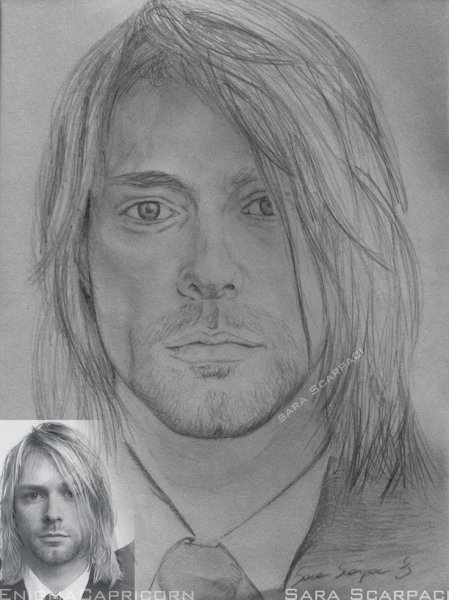 Курт Кобейн карандашом