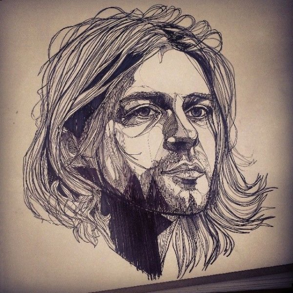 Курт Кобейн рисунок