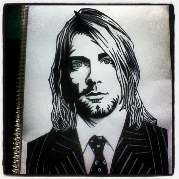 Курт Кобейн рисунок