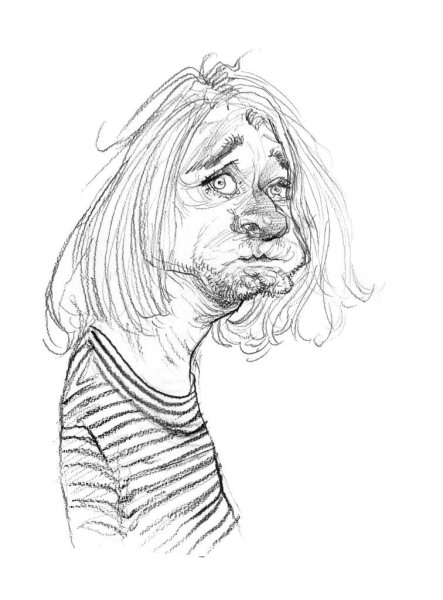 Курт Кобейн рисунок