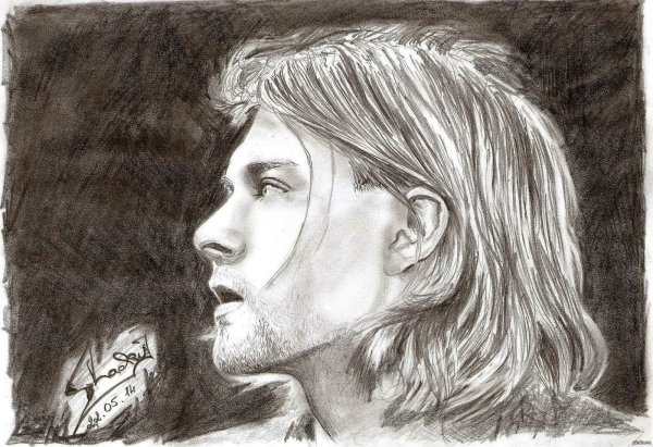 Курт Кобейн рисунок