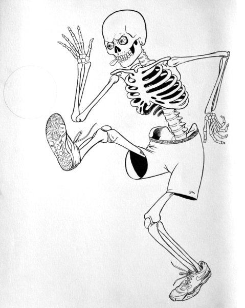 Скелет человека скетч