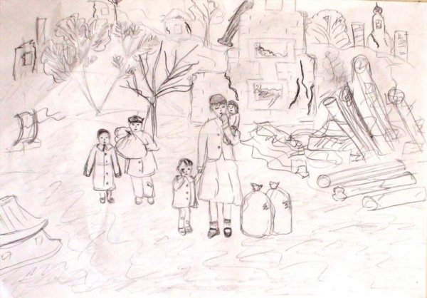 Дети войны рисунки карандашом