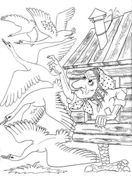 Сказка Царевна лягушка раскраска для детей