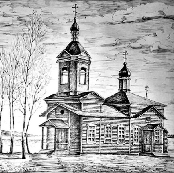 Рисунки храмов карандашом