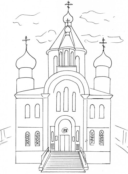 Храм Никольский набросок