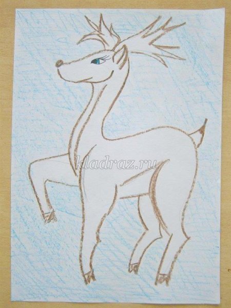 Серебряное копытце козел карандаш